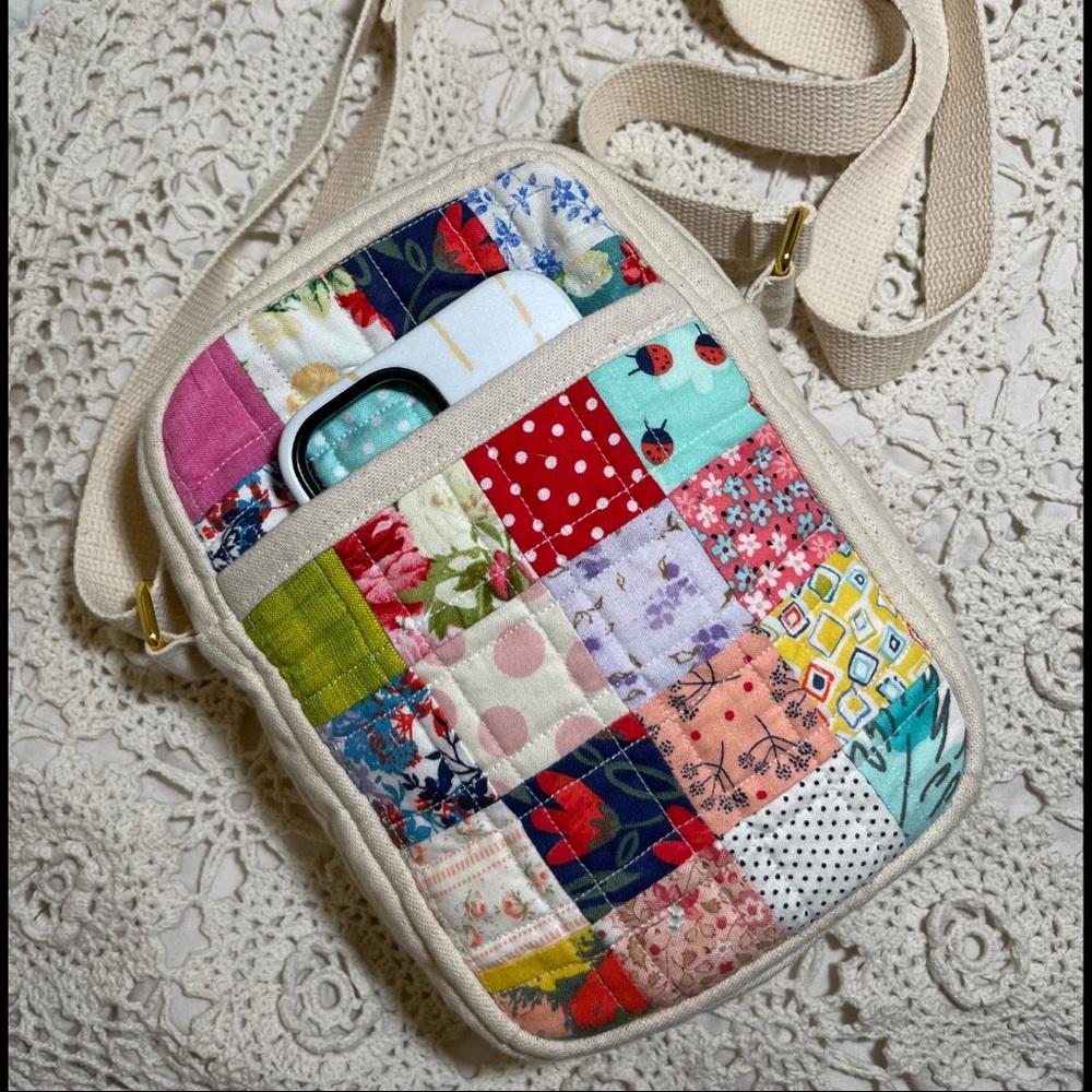 Quilted Granny Patchwork Crossbody Handbag